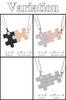 [felicitations] Couple's Pair Necklace, Stainless Steel Jewelry Necklace for Men and Women, Puzzle Design BR-J068 (Silver & Pink Gold)