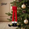 Christmas Ornament for Women Elf Legs Santa Legs Hanging Ornaments Plush Stuffed Xmas Car Pendant Decorative Fun Holiday Decor Mirror Door Handle,