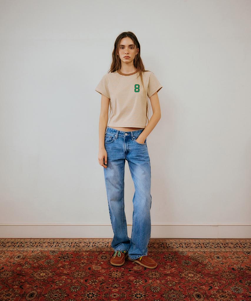 GREENBUTTER Fluffy Stripe Tee (Cream)
