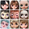 Blyth Doll Face Plate for diy blyth makeuo Including Back Plate and Screws White Black tan Skin Doll Makeup practice face shell