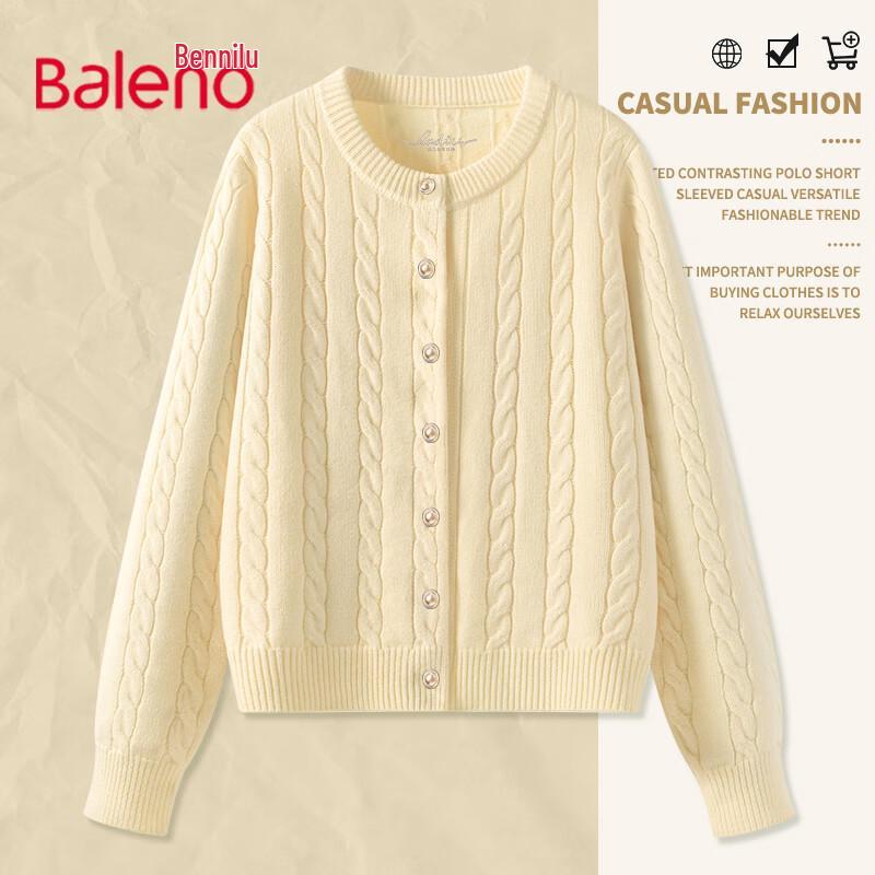 

Baleno Women s V-Neck Cable Knit Cardigan L