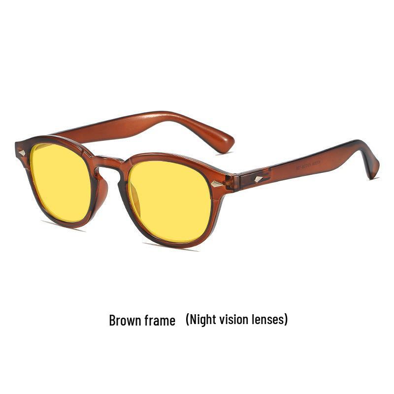 Y006 Unisex Night Vision Anti-Blue Light Glasses for Gaming and Screen Use, Yellow Flat Lenses