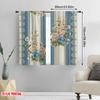 2pcs,2D Plane Printing Curtain Popular Floral Drapery(1) Versatile 100% Polyester (without Rod) Decorations Inside Perfect for