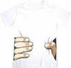 Adult Men's Big Giant Hand Squeeze Body Grab Design Funny White 100% Cotton T-shirt Mens Tees Top Tee