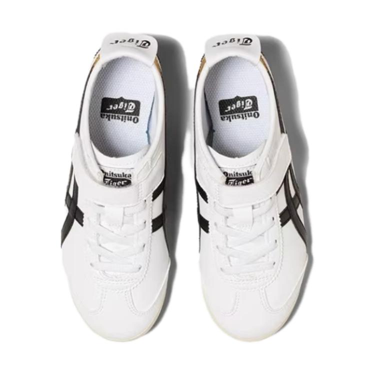 Onitsuka Tiger Mexico 66 Comfortable Lightweight Slip Resistant Durable Low Top Casual Shoes Kids sneaker White Black 1184A193-100
