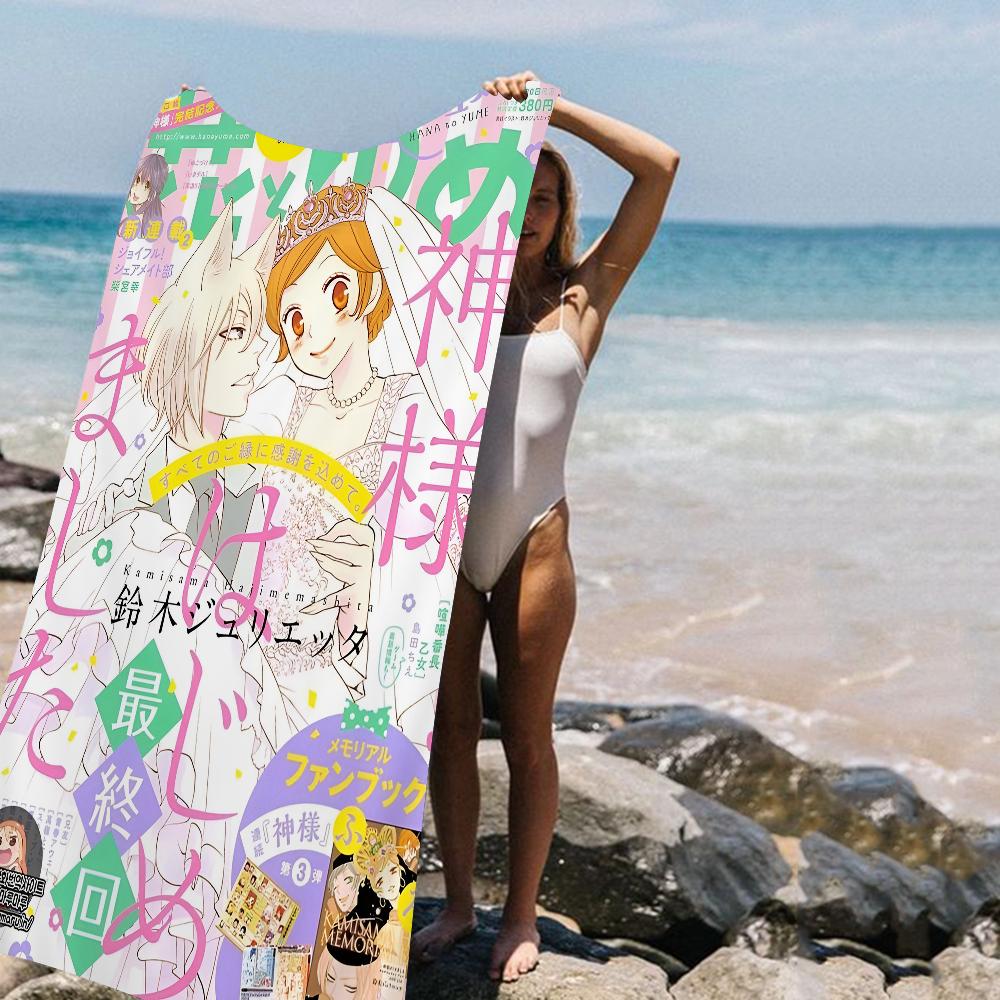 Anime K-Kamisama Kiss Microfiber Blanket Quick Drying Beach Towels Oversized Printing Super Absorbent Pool Towel Blanket