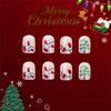 24 Pcs Christmas Press On Nails Short Square Full Cover False Nails Christmas Tree Artificial Nails Manicures Supplies
