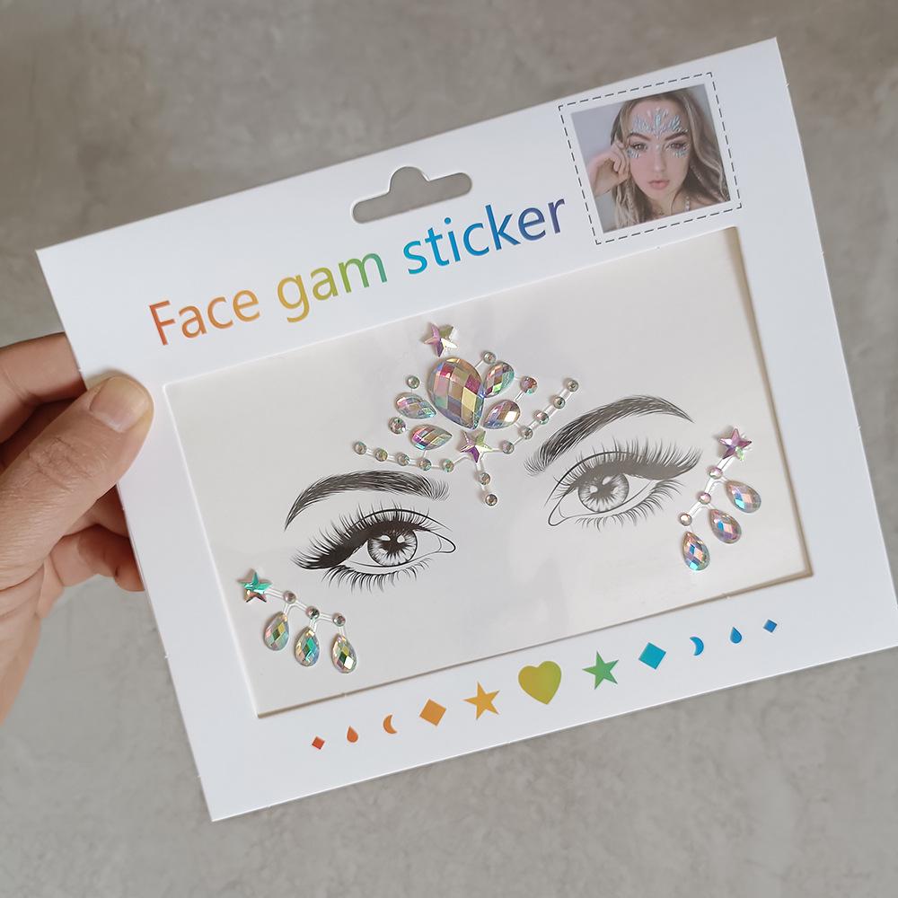 

EDM Festival Rhinestone Face & Eye Gem Stickers