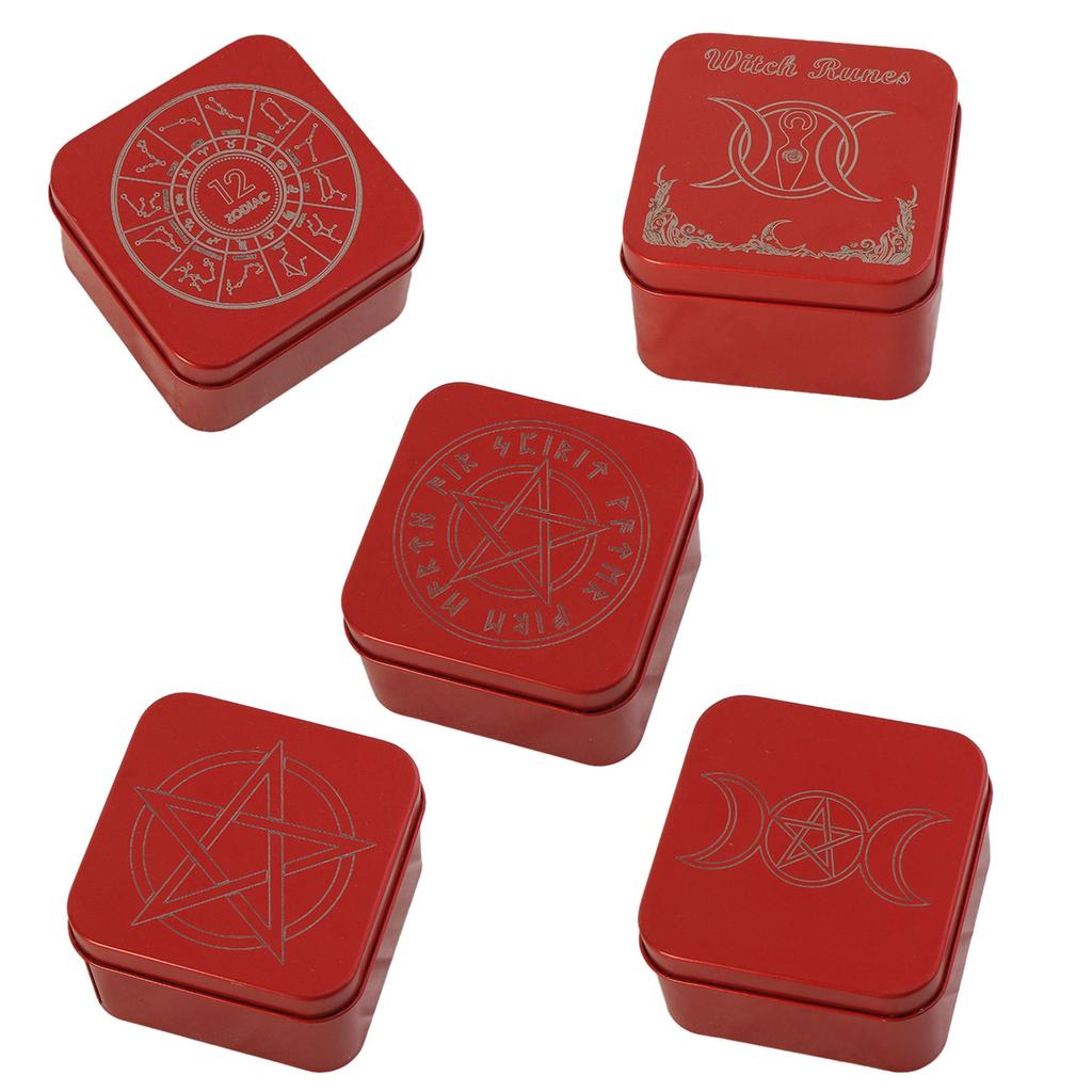 Iron Tarot Card Storage Case Portable Tarot Cards Box Astrologys Divination Storage Case Portable Playing Card Container