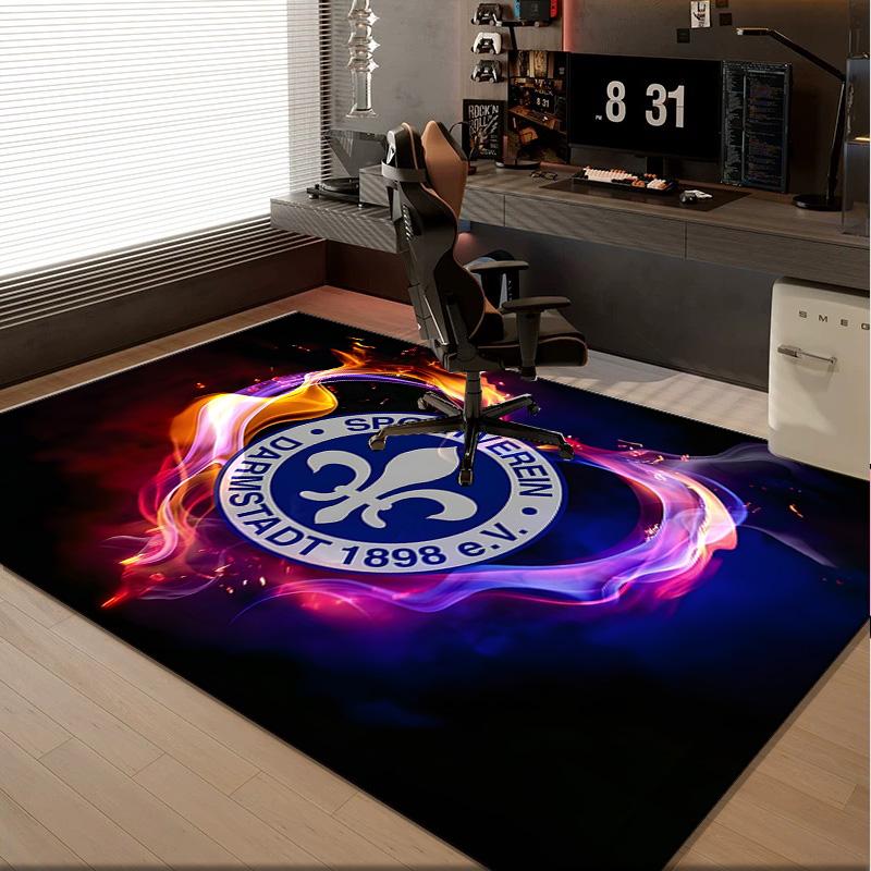 1PC Rug Sport Darmstadt Carpet, Chair Rug,Area Rug for Office Bedroom Living Rooms Bedroom, Doormat Decor Christmas Fan Gifts