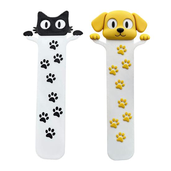 Yousheng Cute Cat/Dog Design Bookmark 2D Flat Animal Acrylic Book Mark Bookish Gifts for Women Teachers Students Book Lovers Reading Accessory