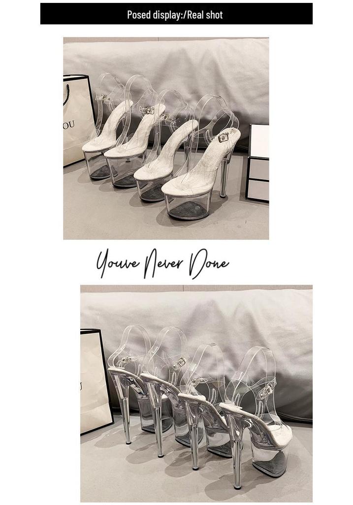 Autumn 2022 Fashion Pointed-Toe Platform Sandals - Women's Casual Wedding Banquet Shoes with Thin High Heel