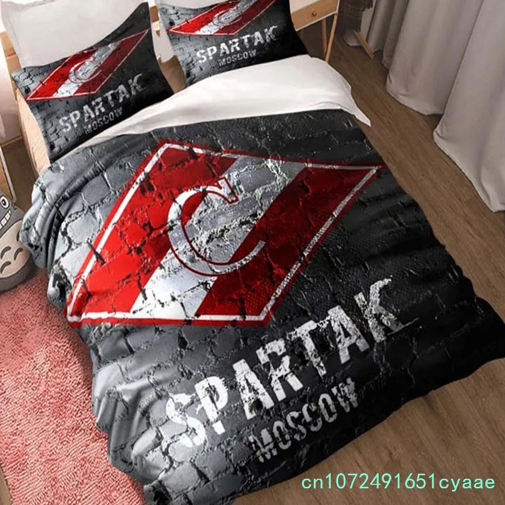 FC Spartak Moscow Football Print Bedding Set Cute Quilt Cover Bed Cover With Pillowcase Custom Bedding