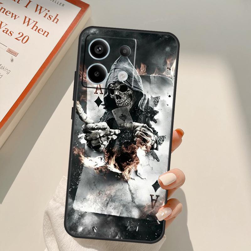 Funny Skull Funda For Xiaomi Redmi Note 13 14 9 10 12 11 15 Pro Plus Case For Redmi 15 C 12C 13C 14C 10C