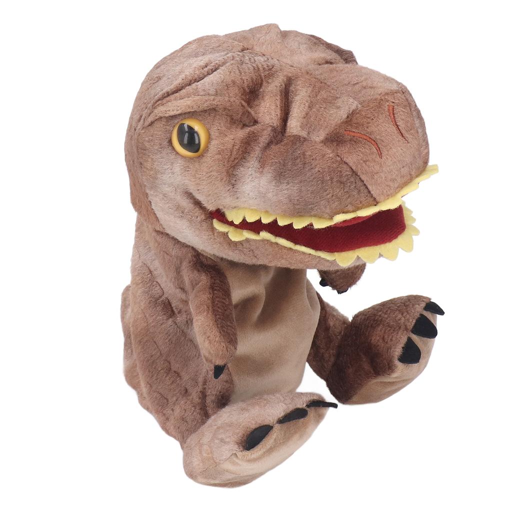 11.8in Plush Dinosaur Hand Toy Movable Mouth Soft Dinosaur Animal Hand Toy for Children Adults