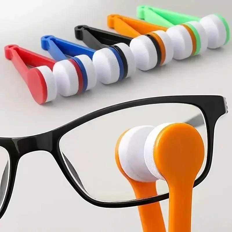 1/10pcs Portable Multifunctional Glasses Cleaning Rub Eyeglass Sunglasses Spectacles Microfiber Cleaning Brushes Wiping Tools