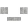 Vidaxl 6-Cz. TV Cabinet Set, Concrete Grey, Wood-Based Material
