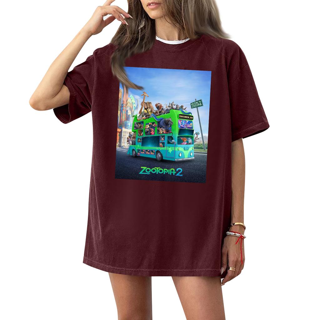 Women's Casual Fashion Round Neck Printed Short Sleeve T-Shirt Top