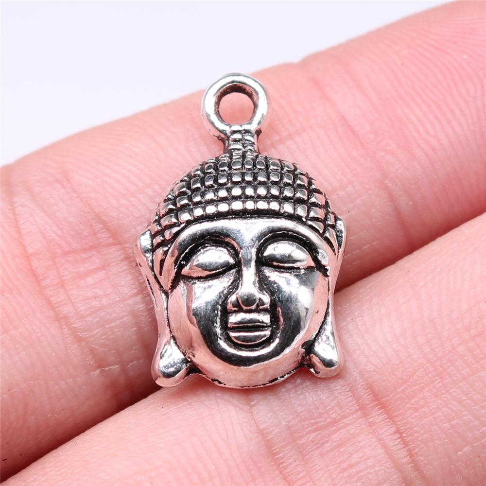 10pcs Charms Buddha Antique Silver Color Buddha Statue Pendant Charms Buddhism Buddha Charms For Jewelry Making