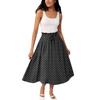 Women's Casual High Waist Drawstring A-line Skirt Printing Skirt