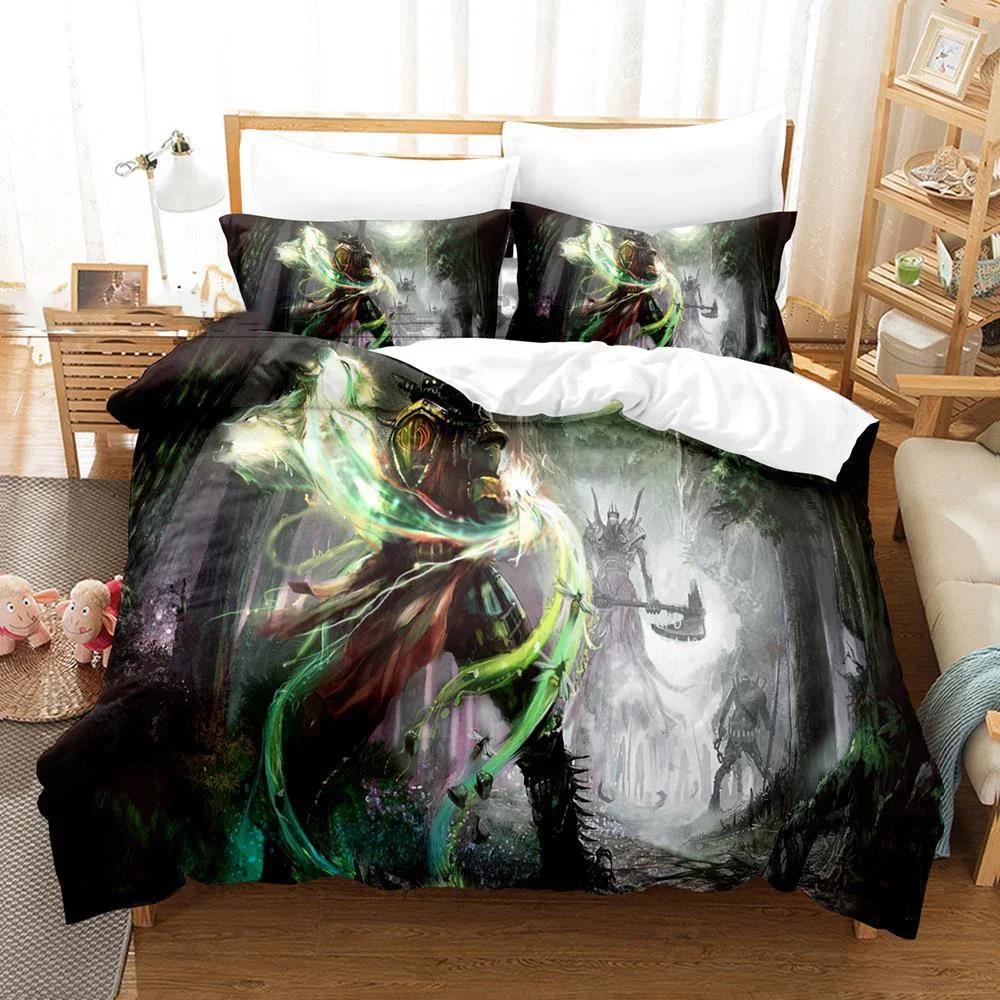 3D Printed Skyrim Bedding Set Elder Scrolls Duvet Cover Bedroom Comforter Covers Single Twin King Size Quilt Cover Home 2/3PCS
