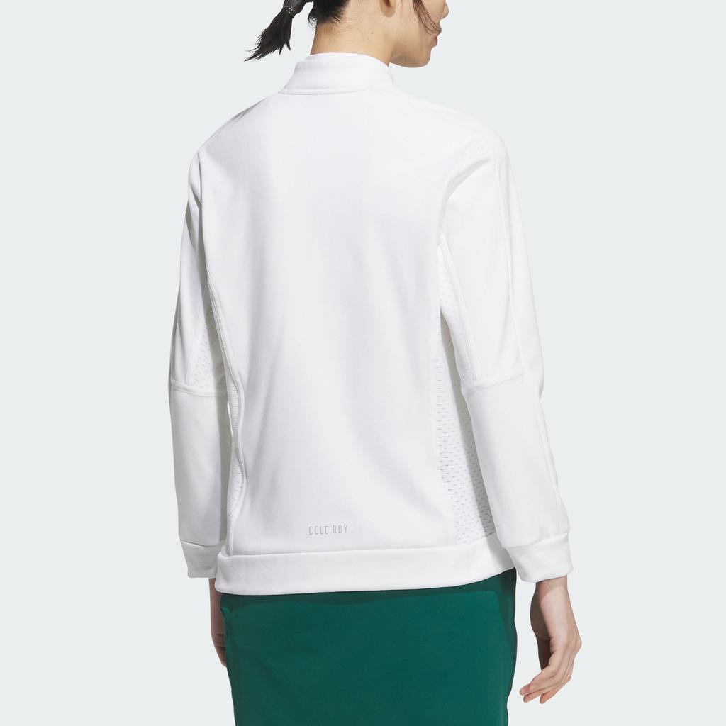 Adidas Cold.Rdy Long Sleeve Jacket Golf Stand Collar Vintage Sports Jacket Women Jacket White IS4793