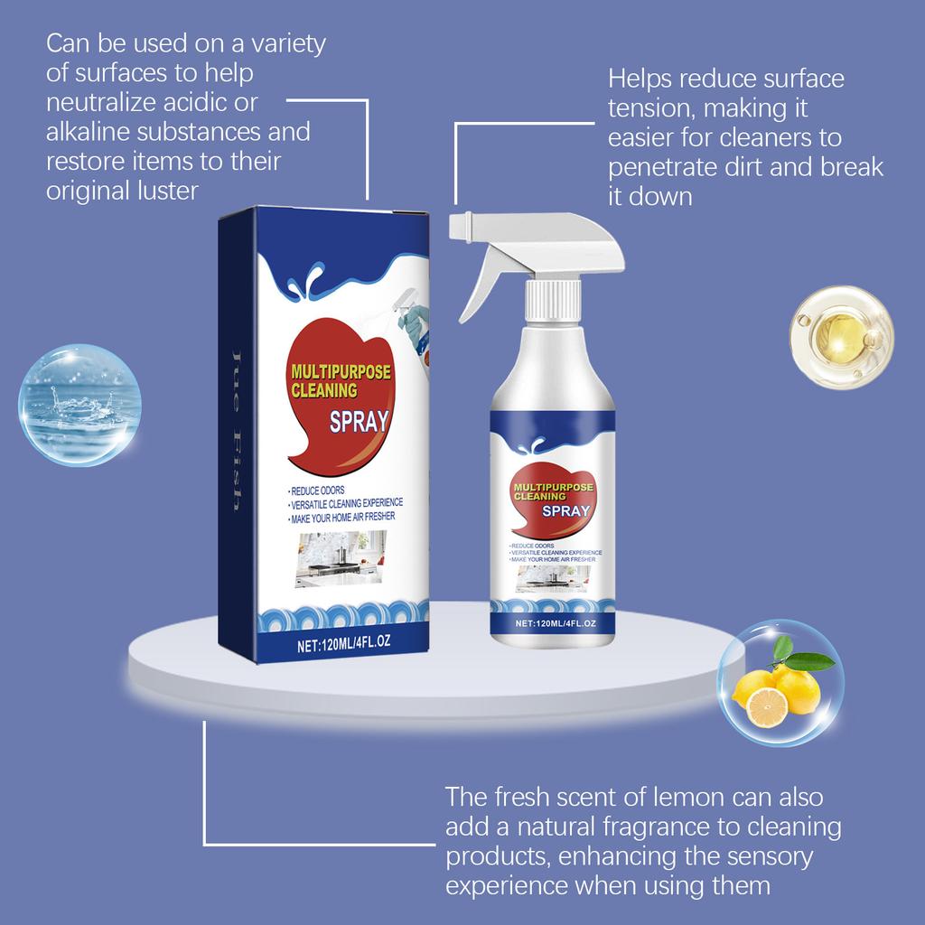 Multifunctional Cleaning Spray Household Multi-purpose Decontamination And Degreasing Agent Tile Cleaning Care Kitchen Home Cleaning 120ml