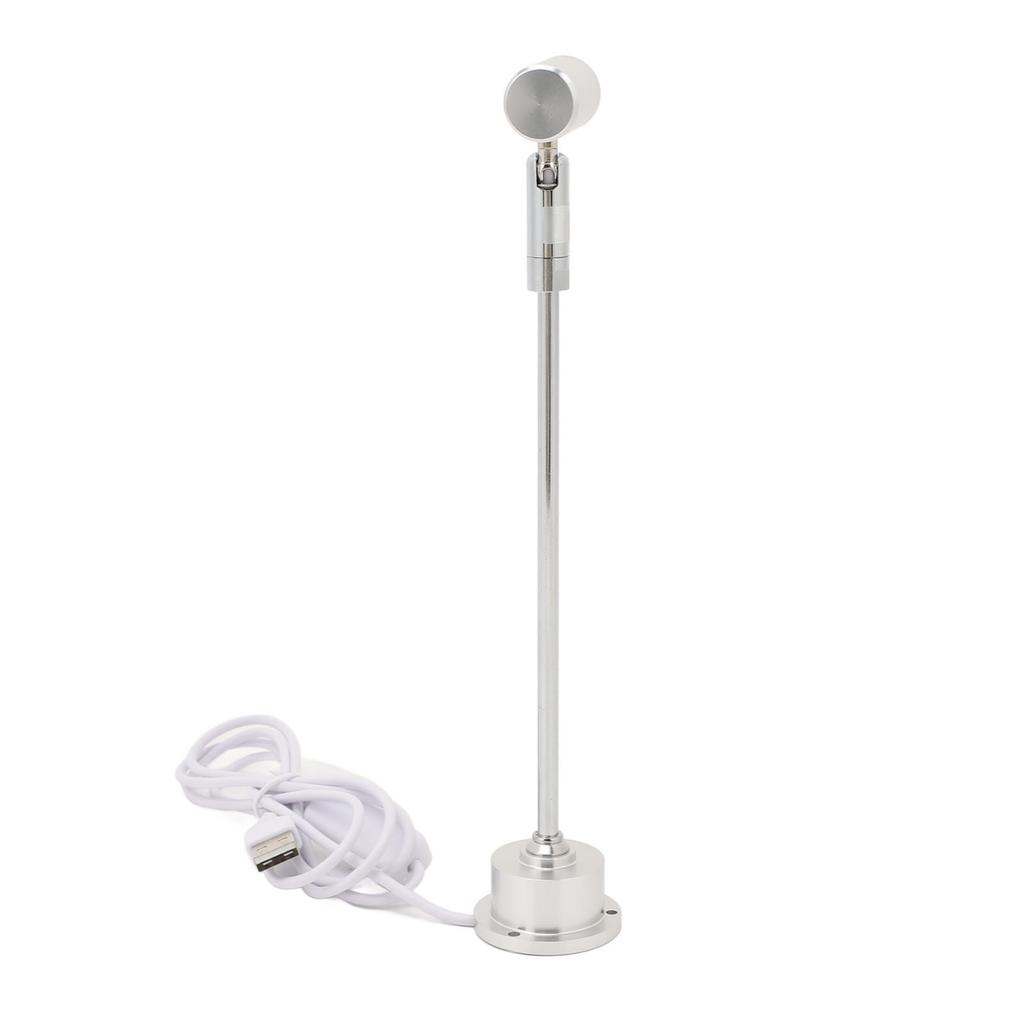 Standing Cabinet Spotlight USB LED Aluminum 1W Adjustable Head Jewelry Display Spotlight for Collections Artworks Nature Light