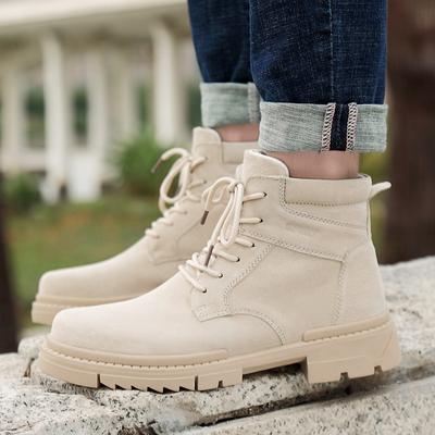 Brand Classic Sand Khaki Thick Sole High Top Shoes New Fashion Men Snow Boots Winter Ankle Boots for Men Warm Lace-up Men Boots