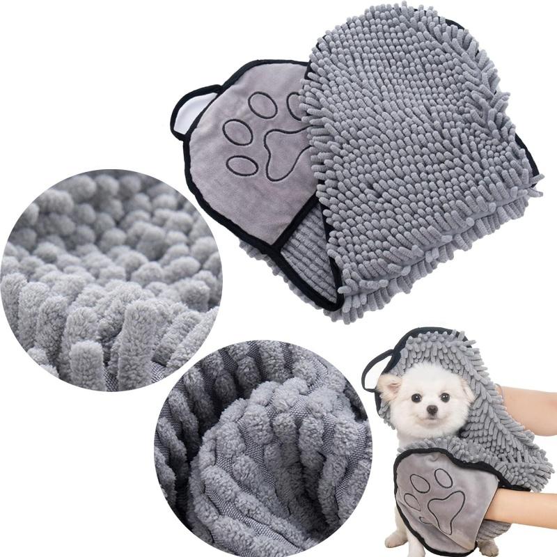 Large Absorbent Quick-Drying Pet Bath Towel for Cats And Dogs Golden Retriever Hair Blanket Small Dog Bath Supplies Teddy