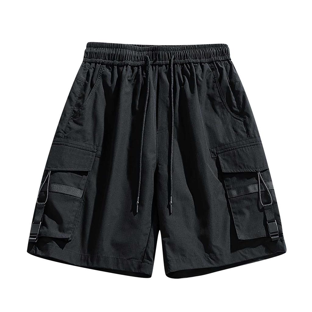 Letnie męskie spodenki kamuflażowe z nadrukiem cyfrowym, elastyczne, elastyczne, przycięte spodenki sportowe