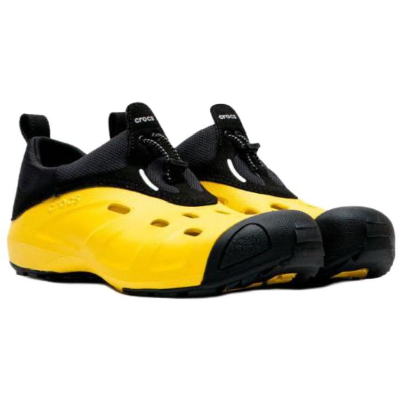 Crocs QUICK TRAIL Stylish and Comfortable Low-Top Lifestyle Casual Shoes Unisex Black and Yellow