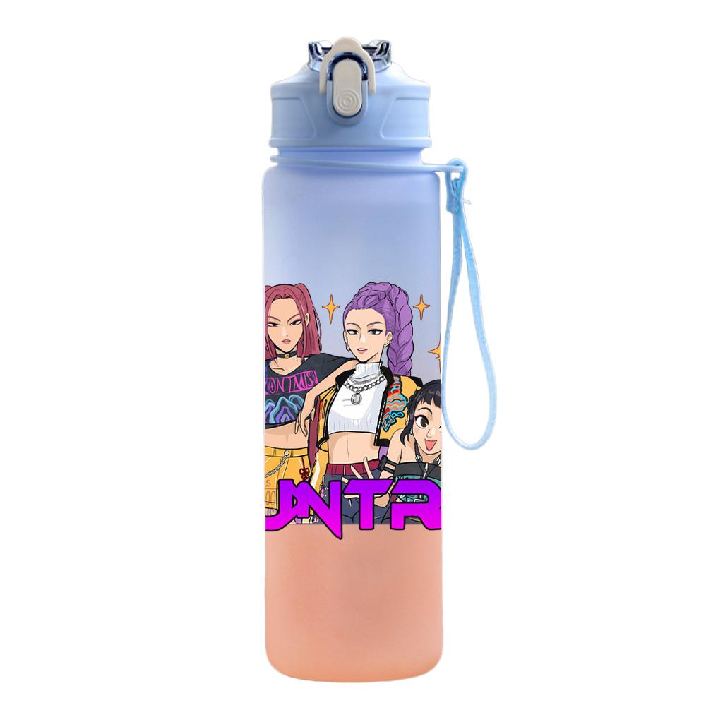 750ml Wasserflasche K-Pop Demon Hunters Bedruckt Große Kapazität Trinkbecher Tragbar Outdoor Sport Wasserbecher Kinder Kinder Geschenk