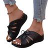 22 new large size bow flat bottom wedge slippers shake line hollow hole shoes fish mouth slippers