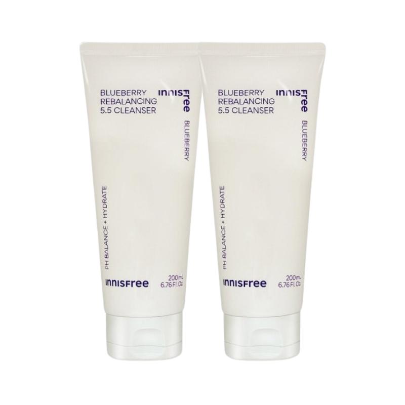 Innisfree Blueberry Rebalancing 5.5 Cleanser 200ml | Gentle Low pH Face Wash Large Size