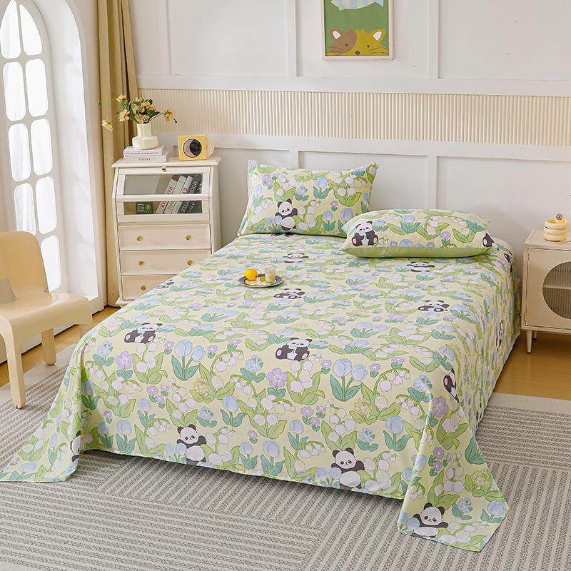 Cotton Bed Flat Sheet designed for Double Bed Plain Solid Color Top Sheets Single/Queen/King Flat Bedsheets Household Bed Linen Sheets