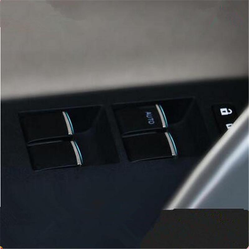 7 Stück Fensterheberknopf-Zierleiste Für Toyota Highlander Camry RAV4 Corolla AYGO Verso AVENSIS YARIS VITZ Auris Sienna Fortuner Tundra