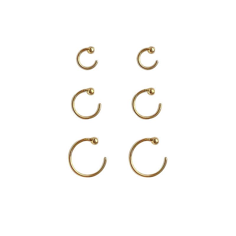 Runde Perlenohrringe Mini-Ohrringe Schlichte Temperament-Ohrringe Vielseitige und Exquisite Koreanische Ohrringe