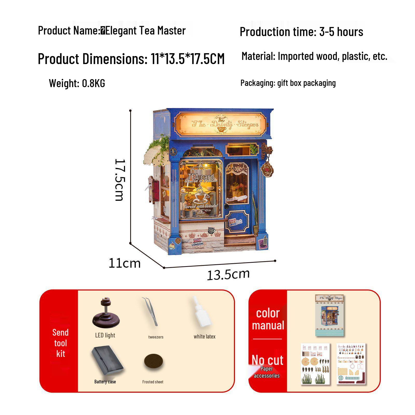 Know Me DIY Dragon s Lair Tower 3D Puzzle: Handcrafted Book Stand Miniature Model Ornament
