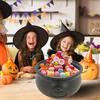 Large 12Inch Black Cauldron Kettle Bucket Witches Sweets Candy Bowl for Halloween Trick or Treating Party Decoration