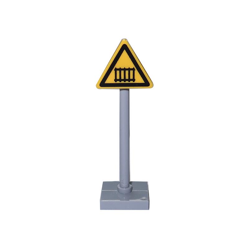 MOC Stadt Ampeln Straßenschilder Straßensperre Ampel Geschwindigkeitsbegrenzung Menschlicher Straßen Parkplatzschild Bausteine Szene Spielzeug