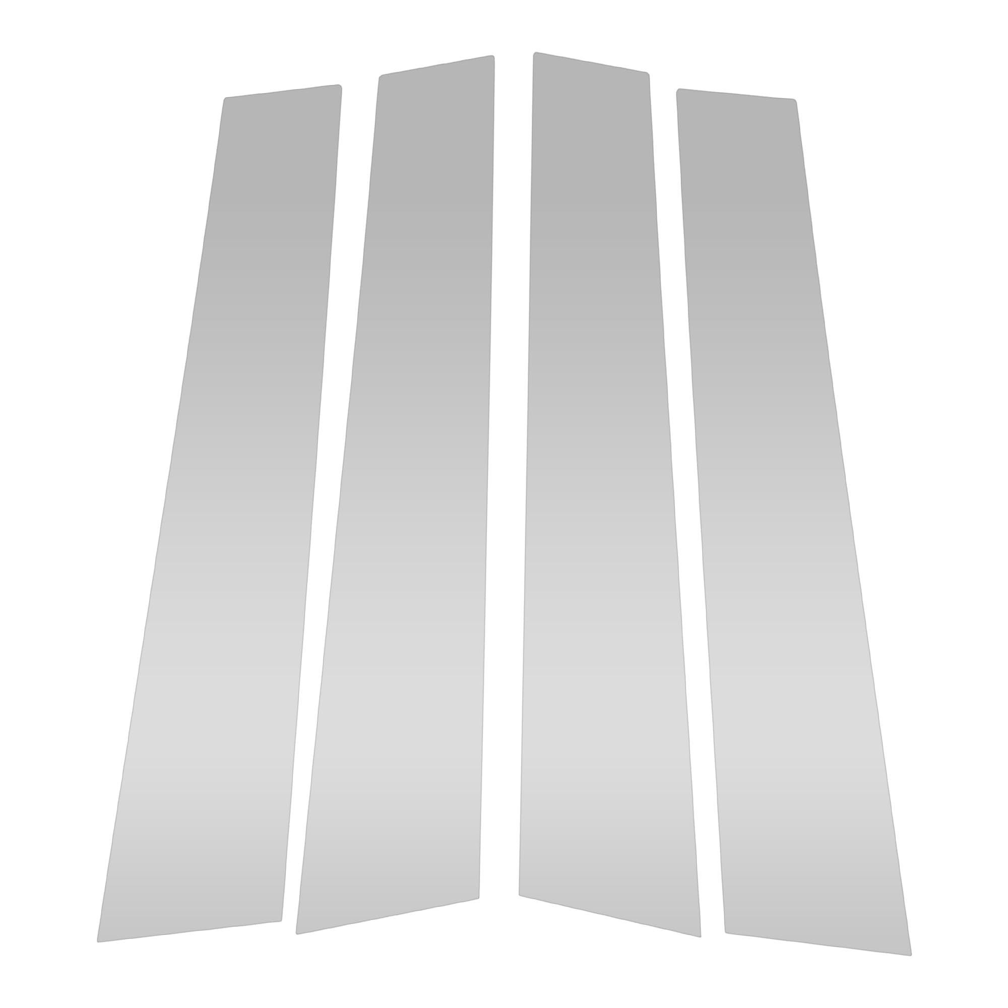 

ABSOPRO Door Pillar Window Trim Sticker Pillar Post Door Outer Exterior Cover Compatible with VW Tiguan Silver Tone Anti-Scratch 2009-2015