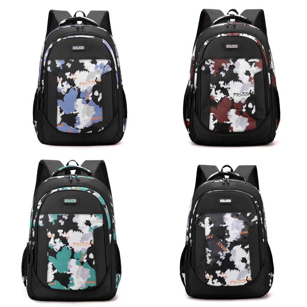 Crossborder Style Oxford Fabric Student Backpack With Breathable Straps For Middle School And High School Use