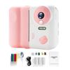 HD 1080P Kids Mini Instant Print Camera 2.4 IPS Screen Instant Photo Printing Camera Video Camera  for Girls Boys Aged 3-12