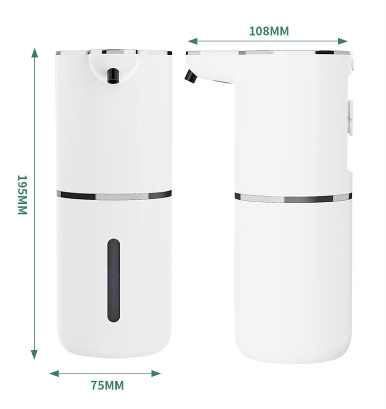 Automatic Hand Soap Dispenser, Touch Free Electric Shampoo Bottle, USB Rechargeable with Infrared Sensor for Bathroom Accessory