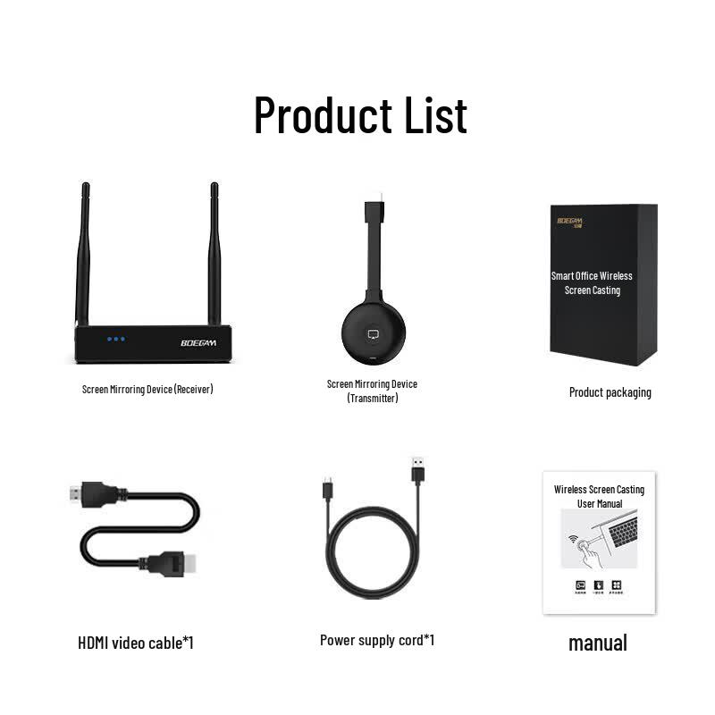 BOEGAM Enterprise Wireless HDMI Screen Projector (CN Version)