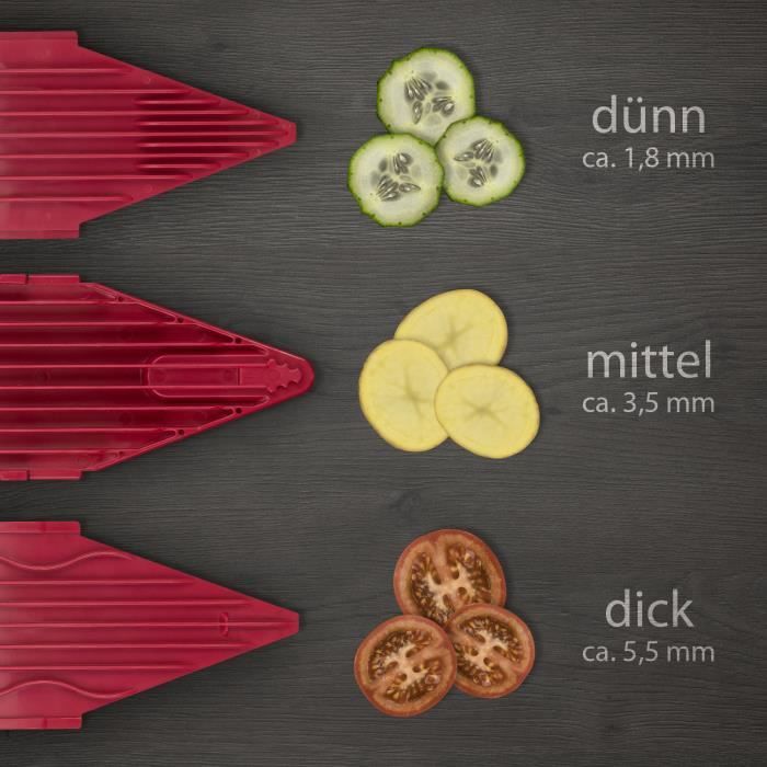 Mandoline - börner - v1 classicline - coupe légumes &amp; fruits - poussoir de sécurité - orange