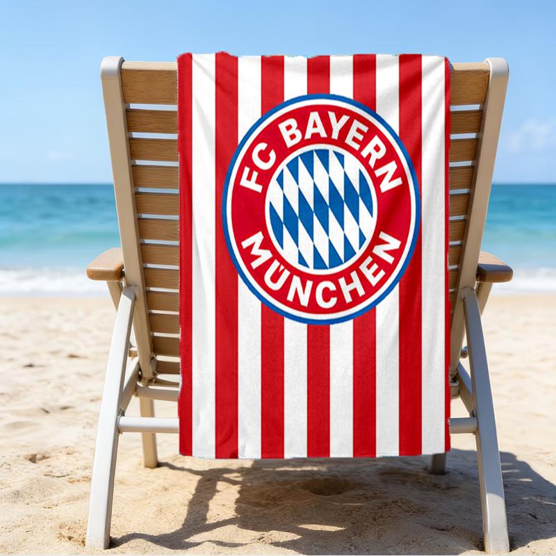 Ultra-Soft Beach Towel with Bayern Munich Theme,Ideal for Pool - Camping, Diving - Perfect Travel Essential, Vibrant Beach Towel.