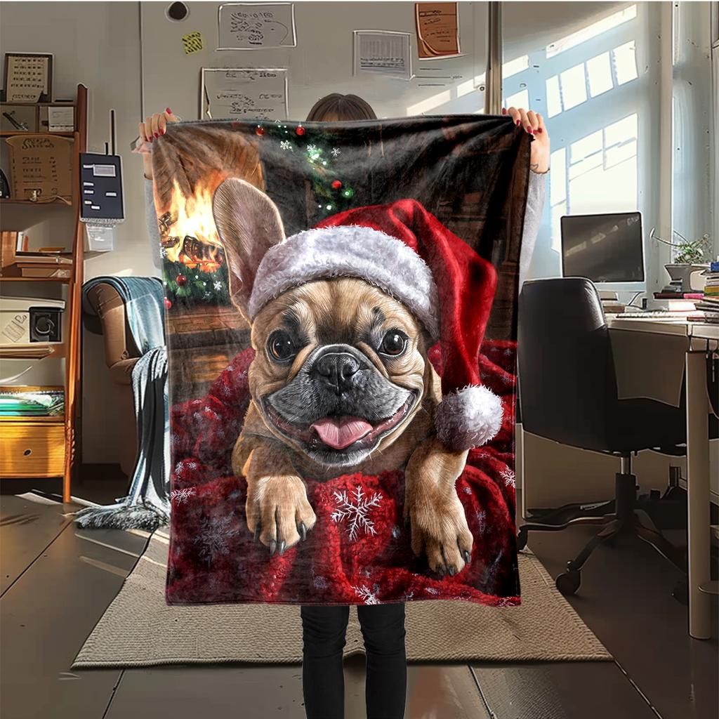 1Pc Cartoon Print Flannel Blanket, High Quality Comfortable for All Seasons, Home Decor, Warmth and Comfort, Perfect for Christmas Birthday Gift