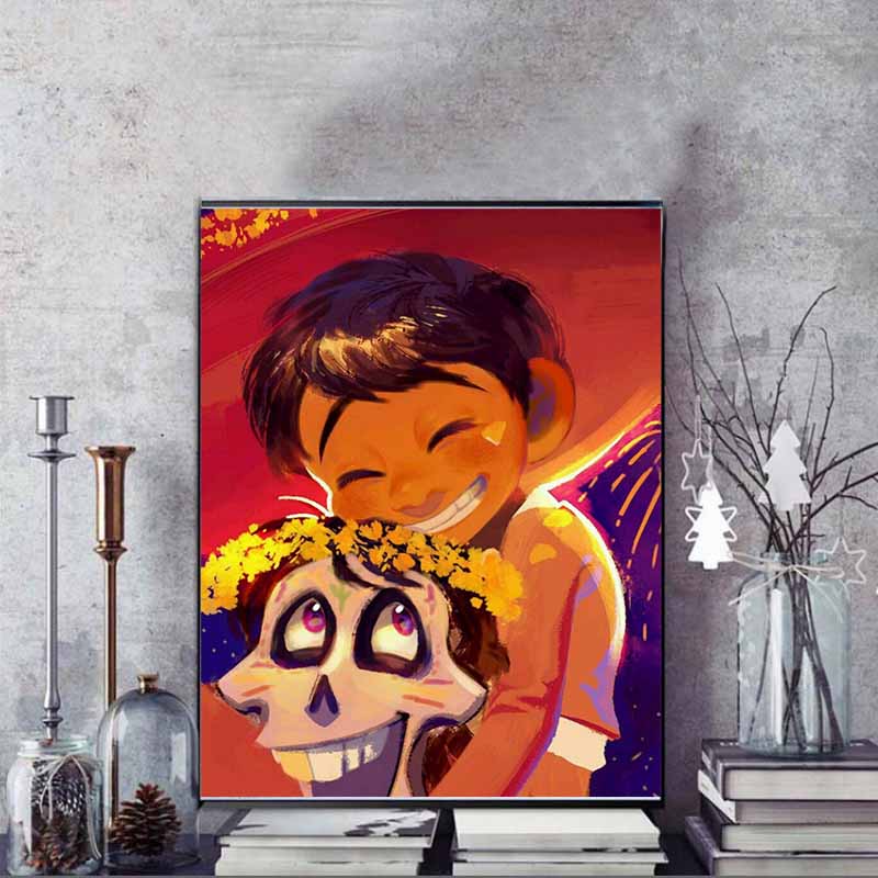 Disney Diamond Painting 5D Miguel and Hector Heartwarming Photo Cartoon Movie Cross Stitch Embroidery Handmade Gift Home Decor